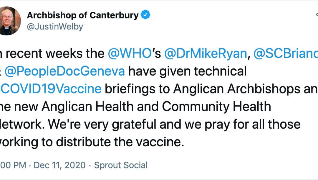 World Health Organization briefs the Anglican Communion on the current state of the Covid-19 pandemic and vaccine development