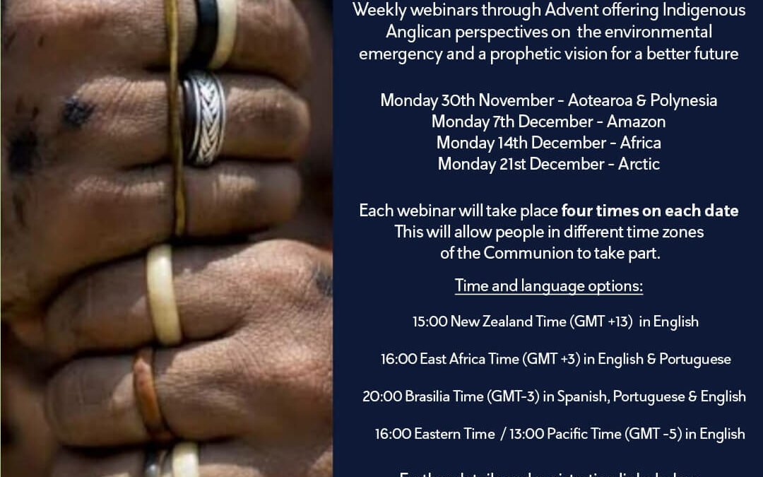 “Prophetic Indigenous Voices on the Planetary Crisis” Advent webinars